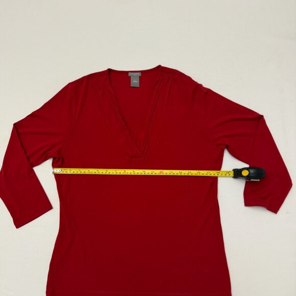 Pre-Owned Ann Taylor Women's V-Neckline 3/4-Sleeve Knit Top SZ Large - Picture 3 of 5
